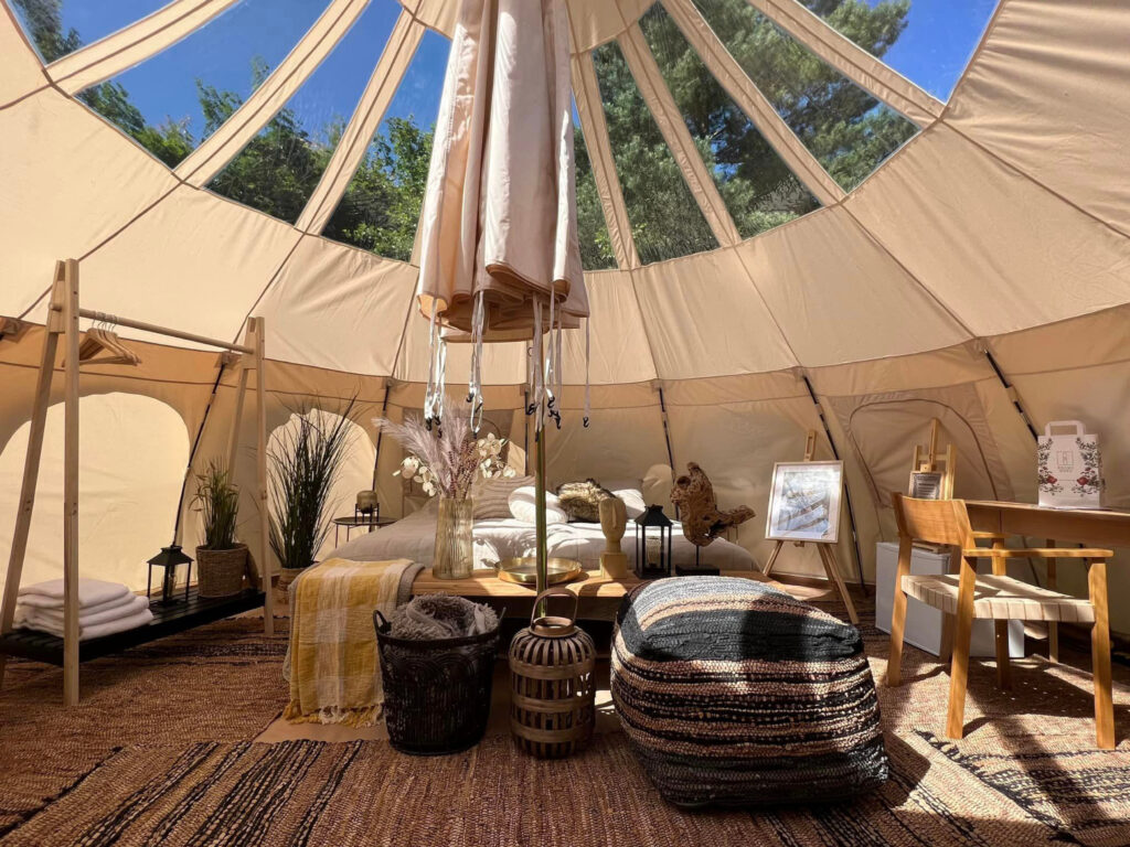 Overnatning i Glampingtelte Glamping ved Mariagerfjord